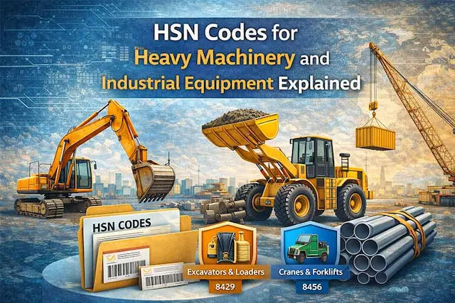 Complete List of HSN Codes for Heavy Machinery and Industrial Equipment Explained