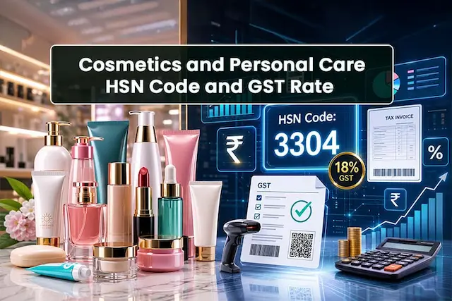 Cosmetics and Personal Care HSN Code and GST Rate